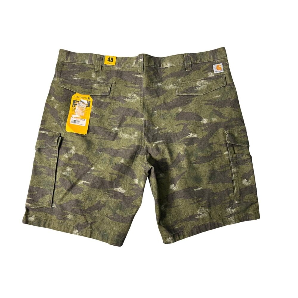 Carhartt Mens Camo Rugged Flex Rigby Cargo 48 Work Shorts 11in Inseam Relaxed